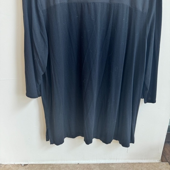 Contemporaine Black 3/4 Sleeve Front Pockets Pullover Blouse Womens Size XXL - Picture 7 of 13